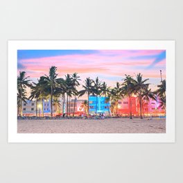 Ocean Drive, Miami Art Print