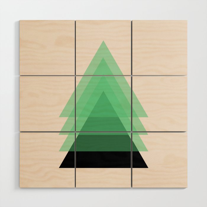 Abstract 18 Green Black And Beige Wood Wall Art By Eze