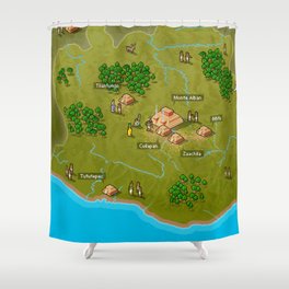Pixel Map of Oaxaca Shower Curtain