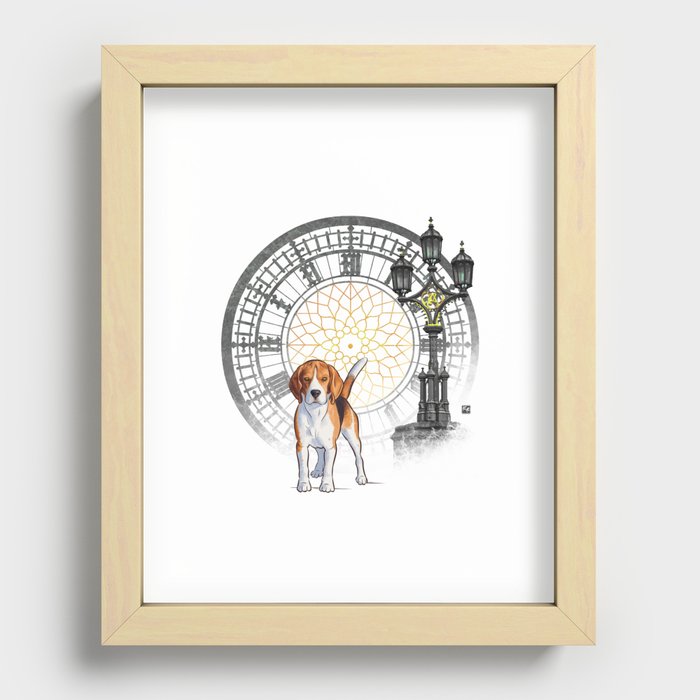 Dog Collection - England - Beagle (#2) Recessed Framed Print