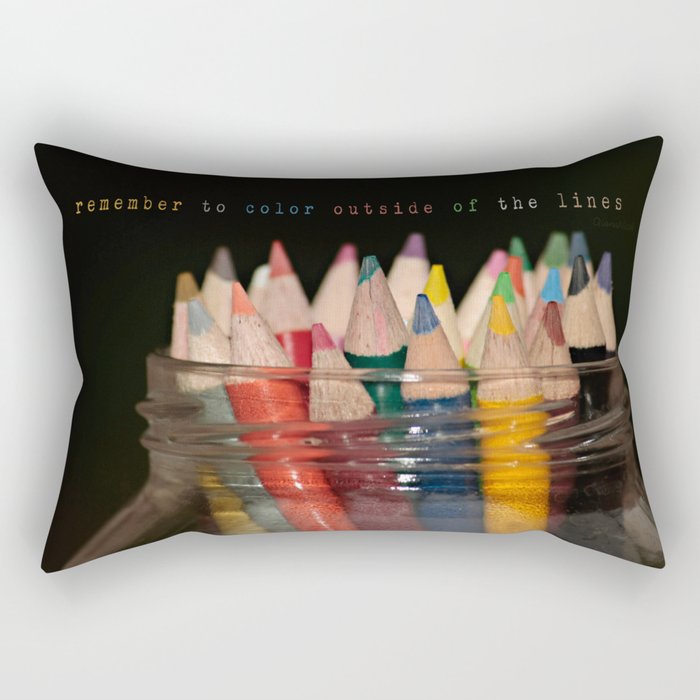 Color outside of the lines Rectangular Pillow