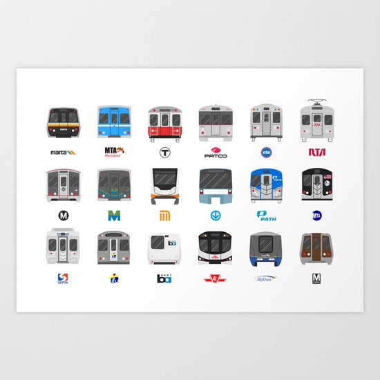 Subway Icons Art Print