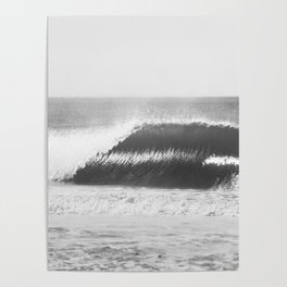 Black and White Wave Poster
