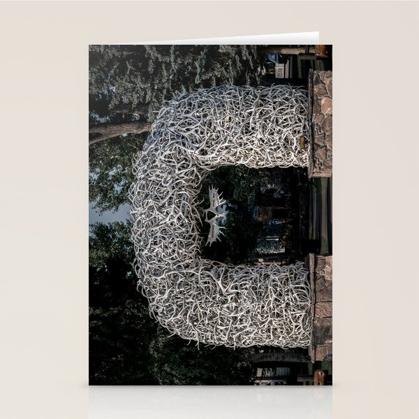 Elk Antler Arch Jackson Hole Wyoming Landmark Stationery Cards by