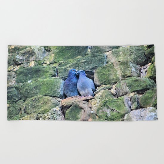 Italian Love Doves Beach Towel