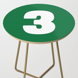 3 (White & Olive Number) Side Table