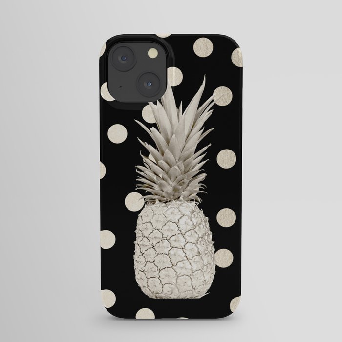 Gold Pineapple Polka Dots 3 iPhone Case