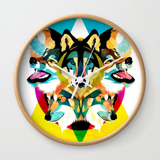 wolves Wall Clock