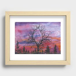 The Mother Tree at Sunset Recessed Framed Print