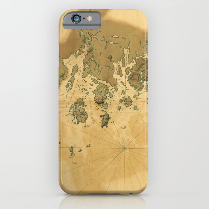 Coast of Maine from Frenchmans Bay to Mosquito Harbor (1776) iPhone Case