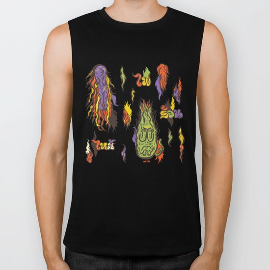 Fire monsters Biker Tank
