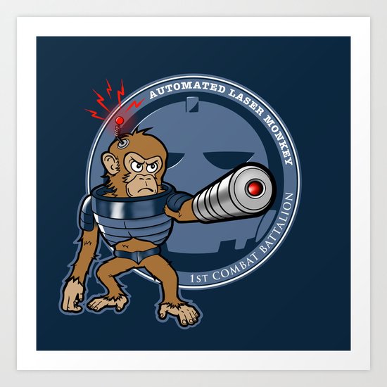 Automated Laser Monkey Art Print