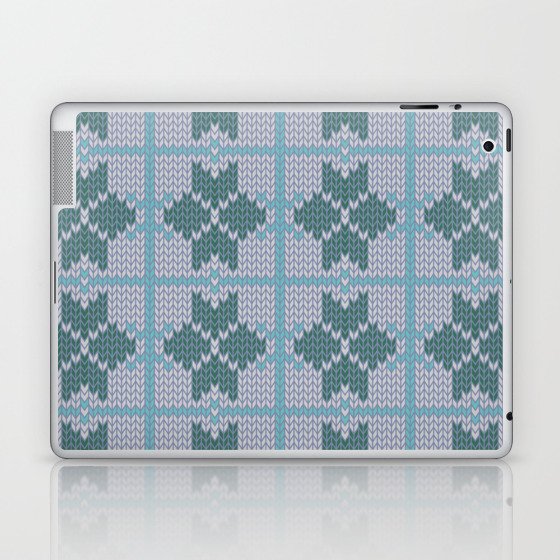 Christmas Pattern Knitted Retro Snowflake Floral Laptop & iPad Skin
