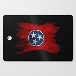 Tennessee state flag brush stroke, Tennessee flag background Cutting Board