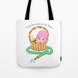 It puts the lotion in the basket. // Silence of the Lambs Tote Bag