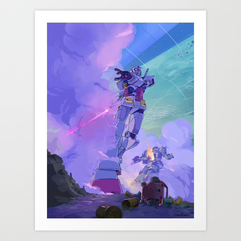 Gundam 40th Anniversary Rx 78 2 Art Print By Evan Palmer Society6