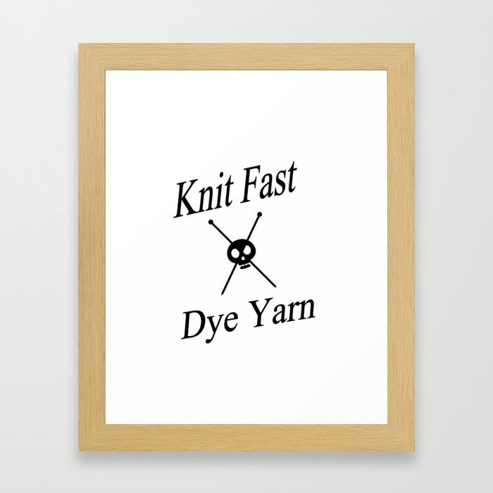 Knit Fast X Dye Yarn Framed Art Print