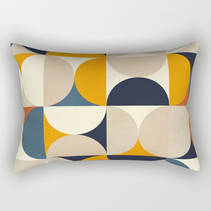mid century abstract shapes fall winter 1 Rectangular Pillow