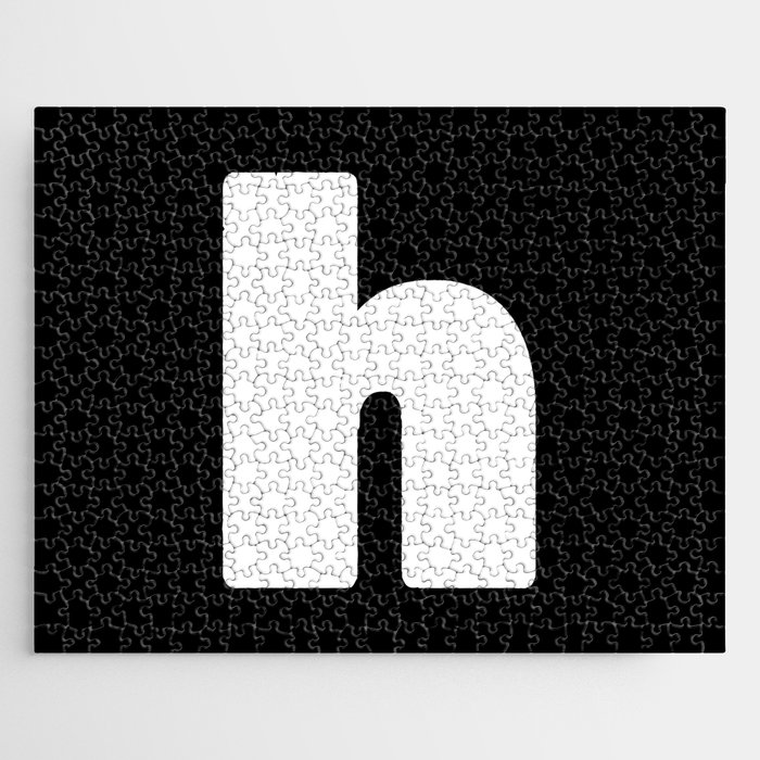 h (White & Black Letter) Jigsaw Puzzle