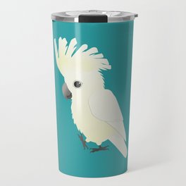 White umbrella cockatoo Travel Mug