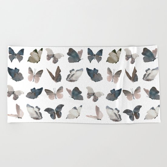 Butterfly Pattern 8 X 8 Beach Towel