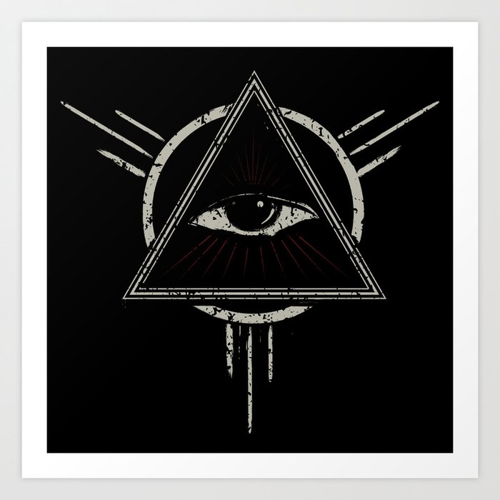 All-Seeing Illuminati Eye Art Print by unluckydevil | Society6