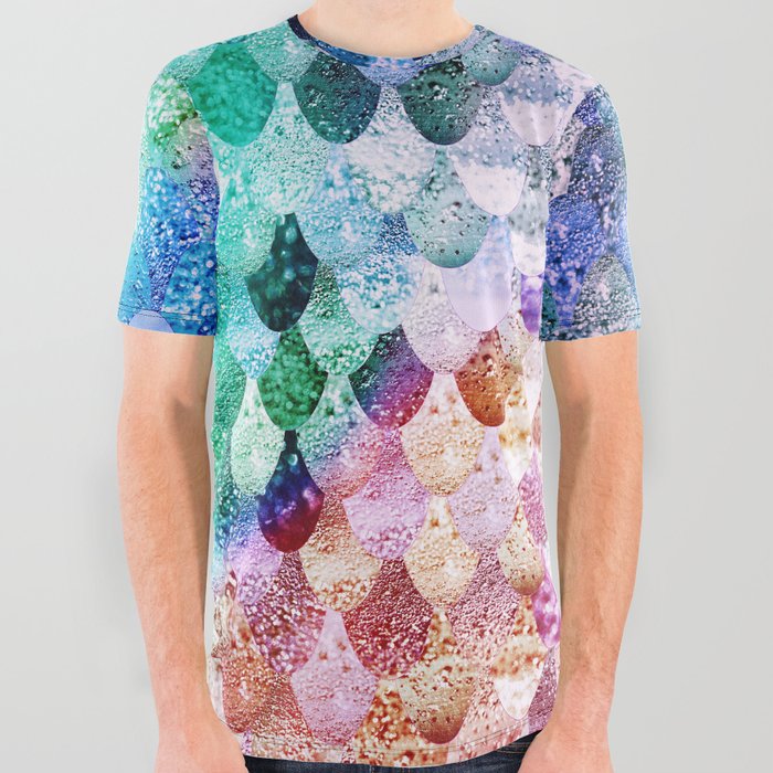 REALLY MERMAID FUNKY All Over Graphic Tee