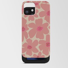 Retro Daisy - Pink and Cream iPhone Card Case