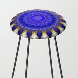 Purple Royalty Mandala - Purple And Gold Art Counter Stool