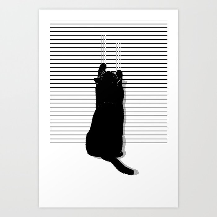 Cat Scratch Art Print