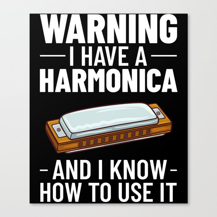 Harmonica French Harp Player Lessons Beginner Canvas Print