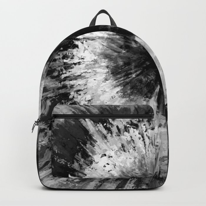 Black and white tie dye backpack sales