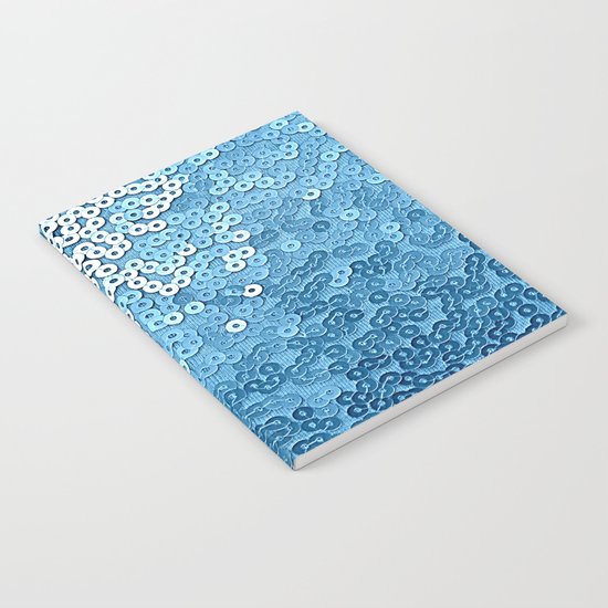 Ocean Blue Sequins Notebook