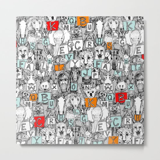 animal ABC Metal Print