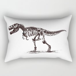 Dinosaur Skeleton in Ballpoint Rectangular Pillow