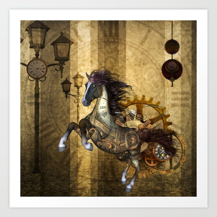 Awesome Steampunk Horse Art Print By Nicky2342 Society6