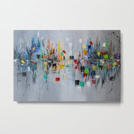 City of joy Metal Print | Abstractpainting, Colorfulabstract, Abstractcityscape, Oil, Painting 