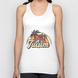 Tulum beach city Unisex Tank Top