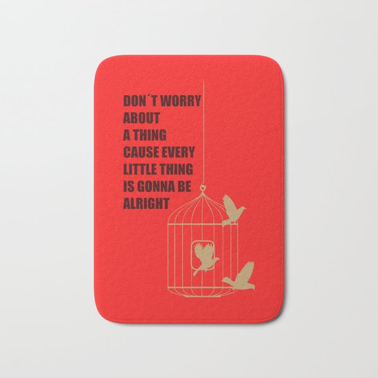 Three Little Birds Bath Mat
