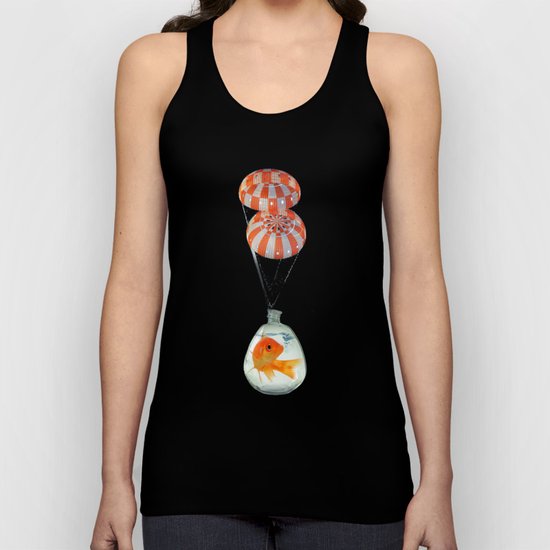 parachute goldfish Unisex Tank Top