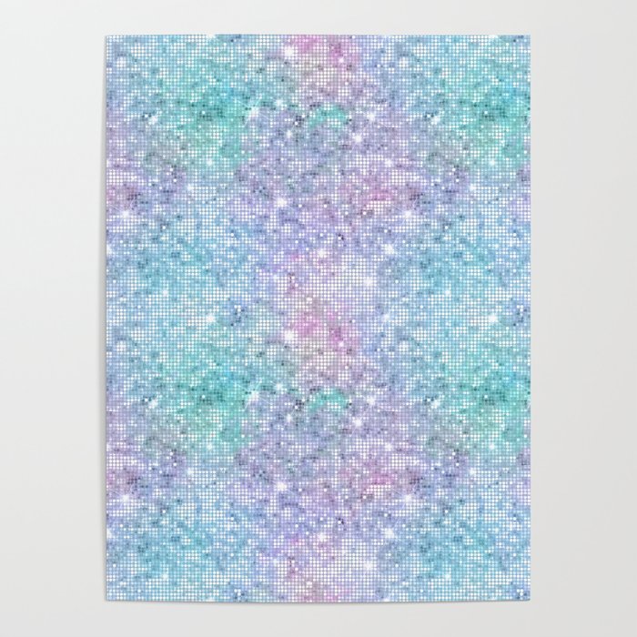 Luxury Holographic Sparkle Pattern Poster
