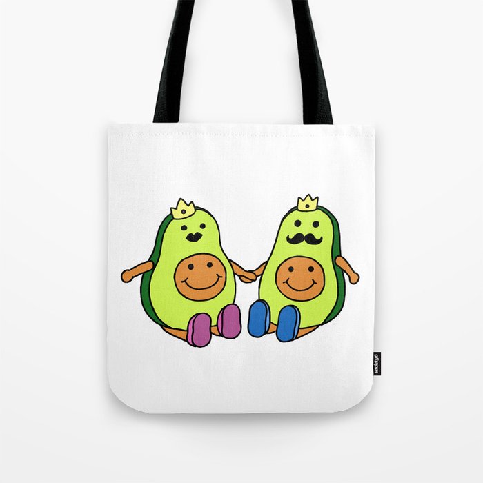 Avocado Couple Tote Bag
