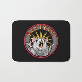 Ratical Bath Mat | Rat, Music, Sticker, Punk, Graphicdesign, Rock, Funny, Metal, Digital, Mouse 