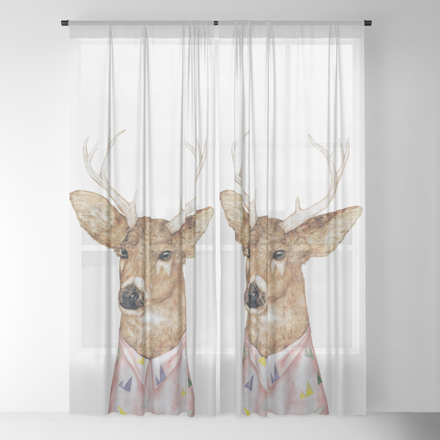 White Tailed Deer Sheer Curtain By Animalcrew Society6