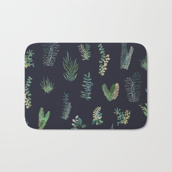 green garden at nigth Bath Mat