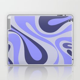 Mod Swirl Retro Abstract Pattern in Light Lavender and Periwinkle Purple Laptop Skin