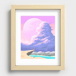 Edge of Love - Pink Sunset Recessed Framed Print