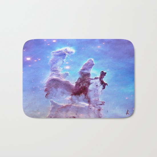 nEBulA Pastel Blue & Lavender Bath Mat