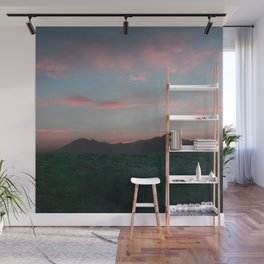 Mexico Photography - Beautiful Pink Sunset Over The Mountains Wall Mural