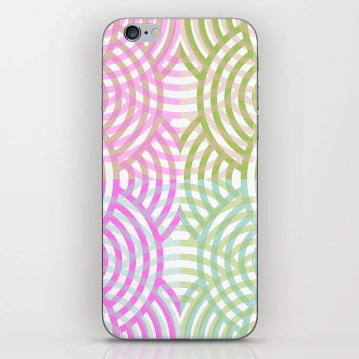 Circles pattern in pastel colours iPhone Skin